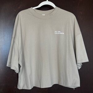 Lululemon Brushed Heavyweight Cotton Cropped Tee